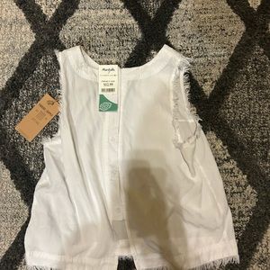 (Thread Supply White Cut off shirt)